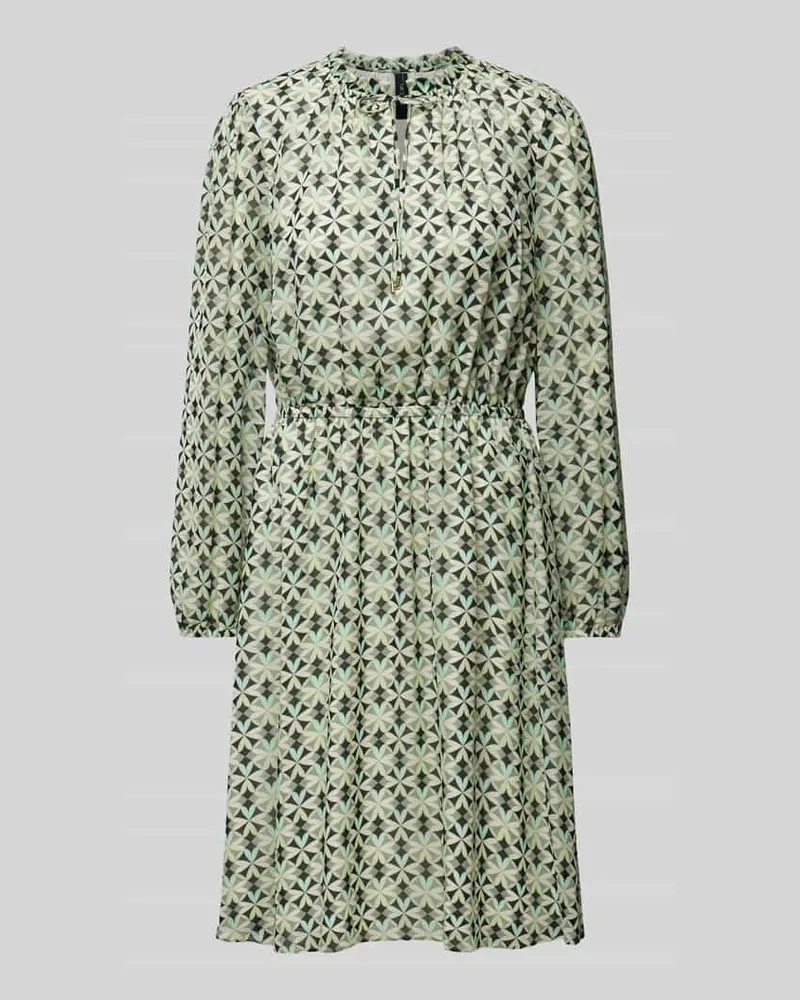 Marc Cain Knielanges Kleid mit Schlüsselloch-Ausschnitt Schilf