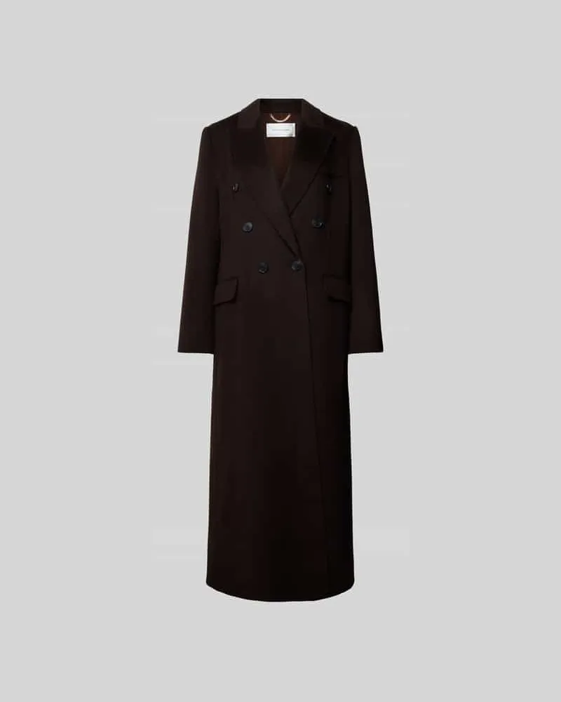 Victoria Beckham Mantel mit Reverskragen Dunkelbraun