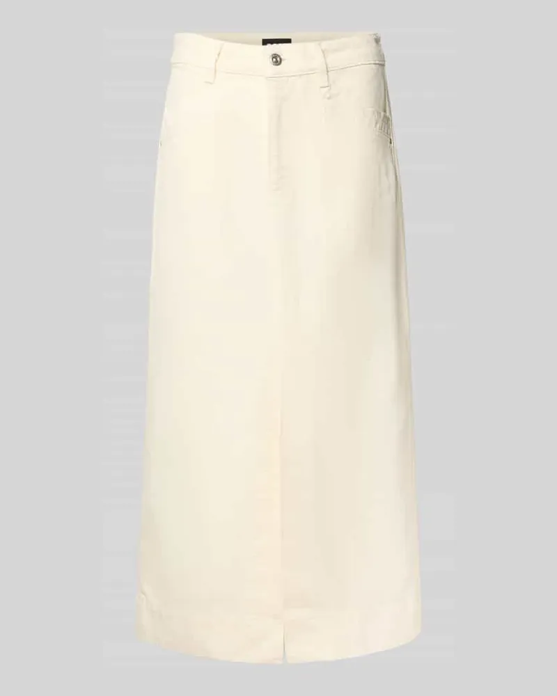HUGO BOSS Fließendes Jeansrock aus Baumwoll-Lyocell-Mix Modell 'SEMAIRE Offwhite