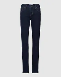 MAC Jeans Slim Fit Jeans mit Reißverschlusstasche Marine