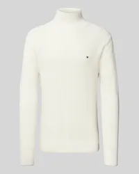 Tommy Hilfiger Strickpullover mit Stehkragen Offwhite