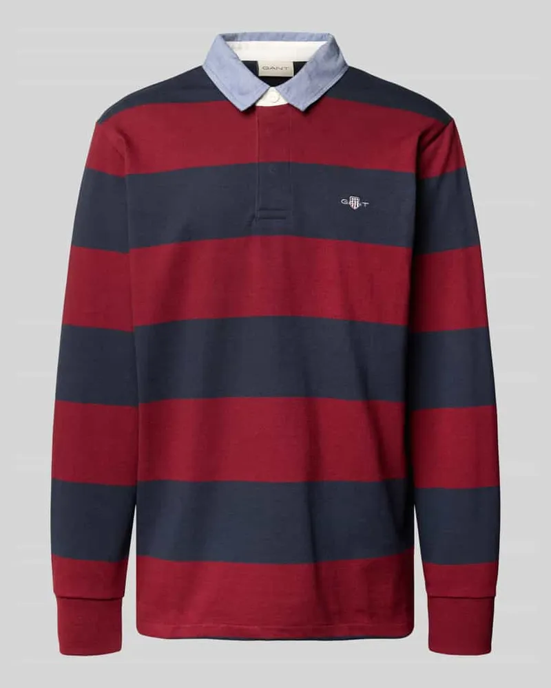 Gant Sweatshirt mit gerippten Ärmelabschlüssen Bordeaux