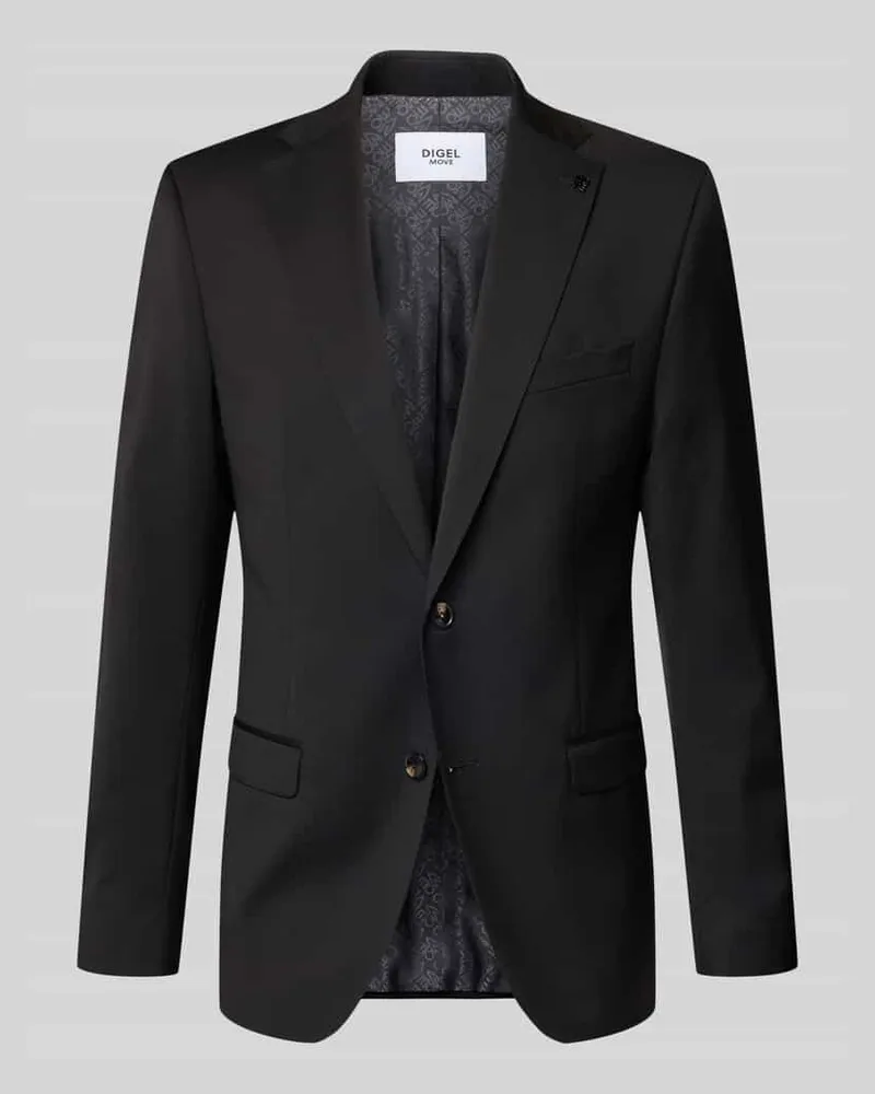 Digel Slim Fit 2-Knopf-Sakko mit Pattentaschen Modell 'Move Alesso Black