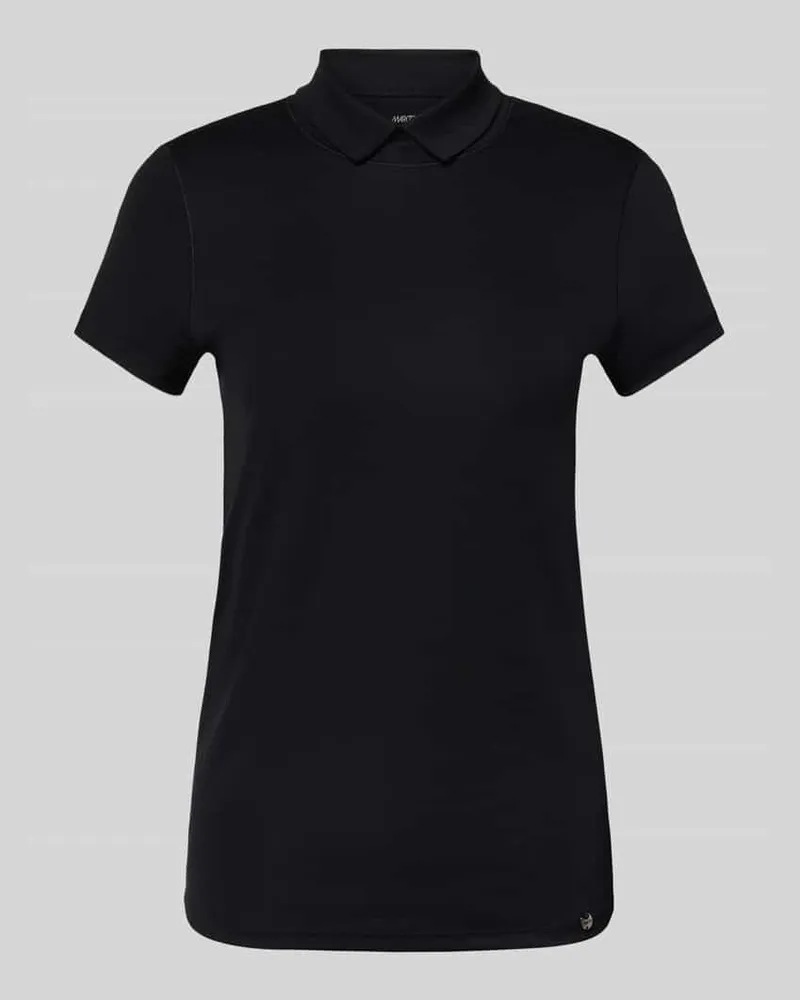 Marc Cain Slim Fit T-Shirt mit Polokragen Black