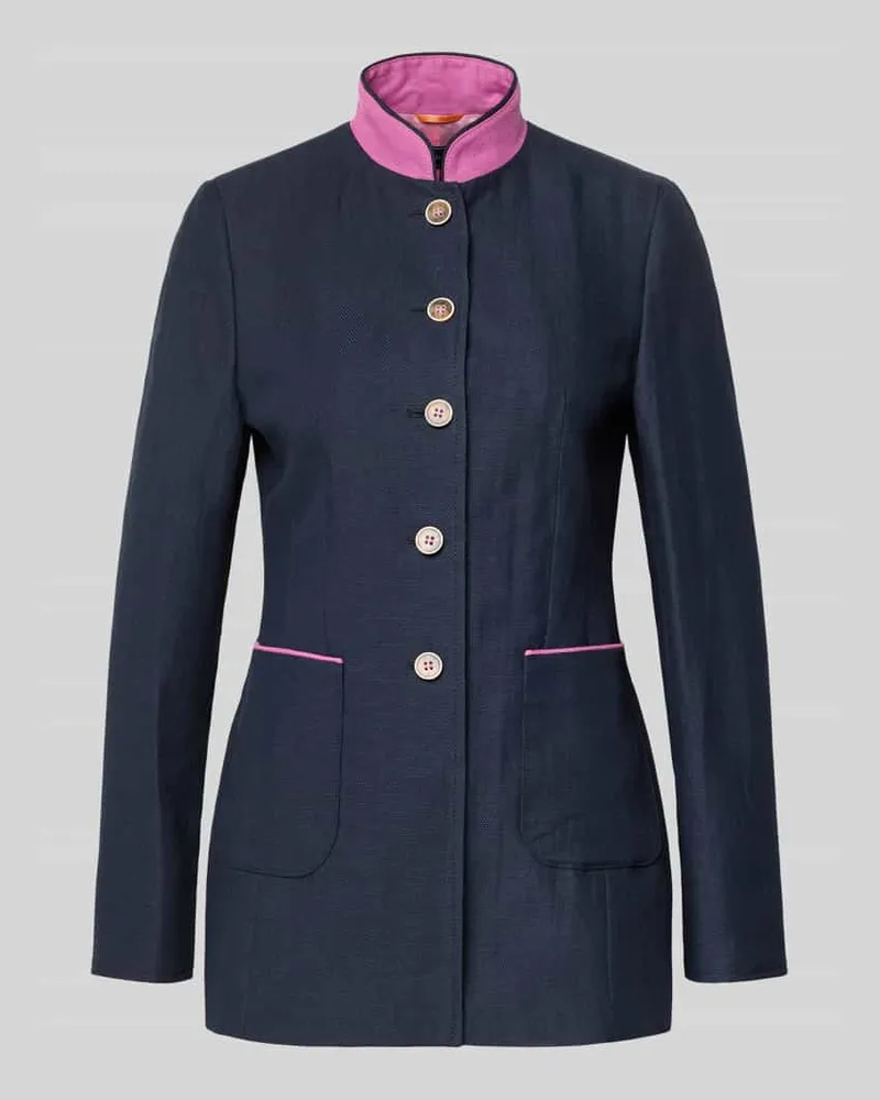 White Label Slim Fit Blazer aus Leinen-Baumwoll-Mix Marine