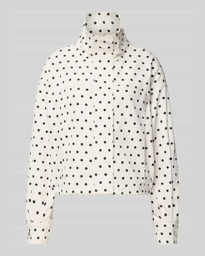 Neo Noir Jacke mit Stehkragen Modell 'CALLISA DOT Weiss