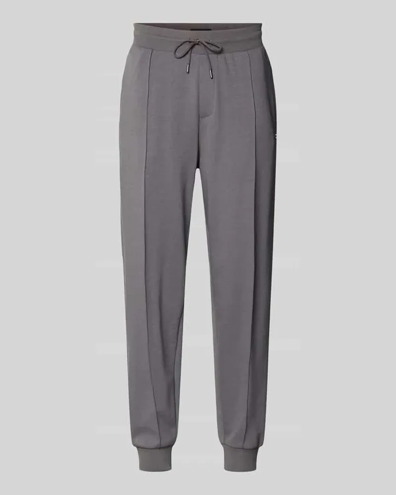 HUGO BOSS Regular Fit Sweatpants aus Baumwoll-Mix Modell 'SENSE Dunkelgrau