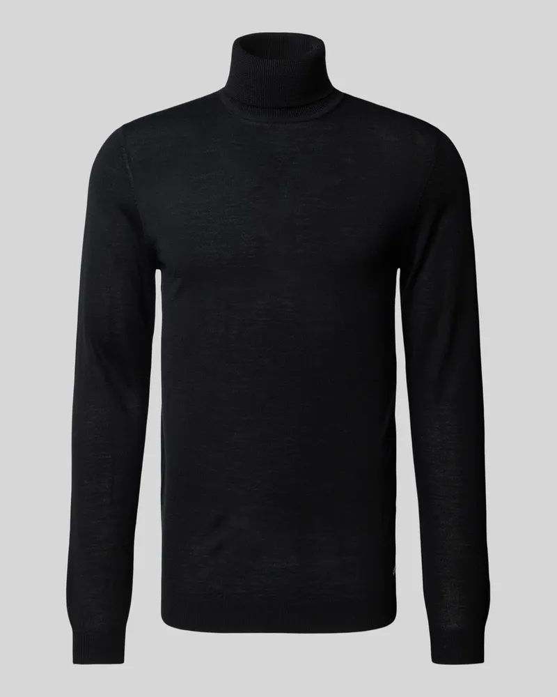 Roy Robson Strickpullover mit Rollkragen Black