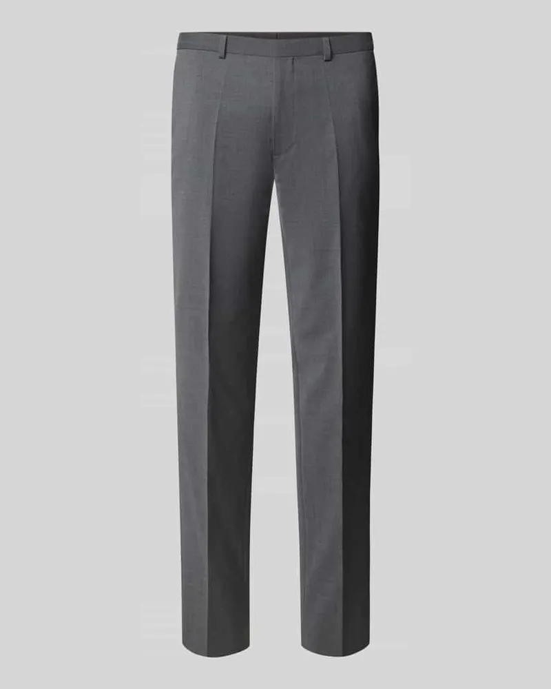 HUGO BOSS Slim Fit Anzughose aus Woll-Mix Modell 'HESTEN Anthrazit