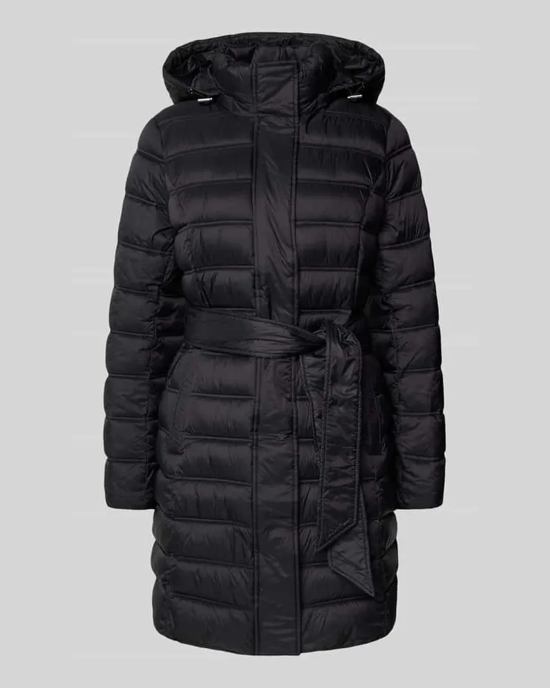 Michael Kors Steppmantel mit Taillenband Modell 'Longline Black