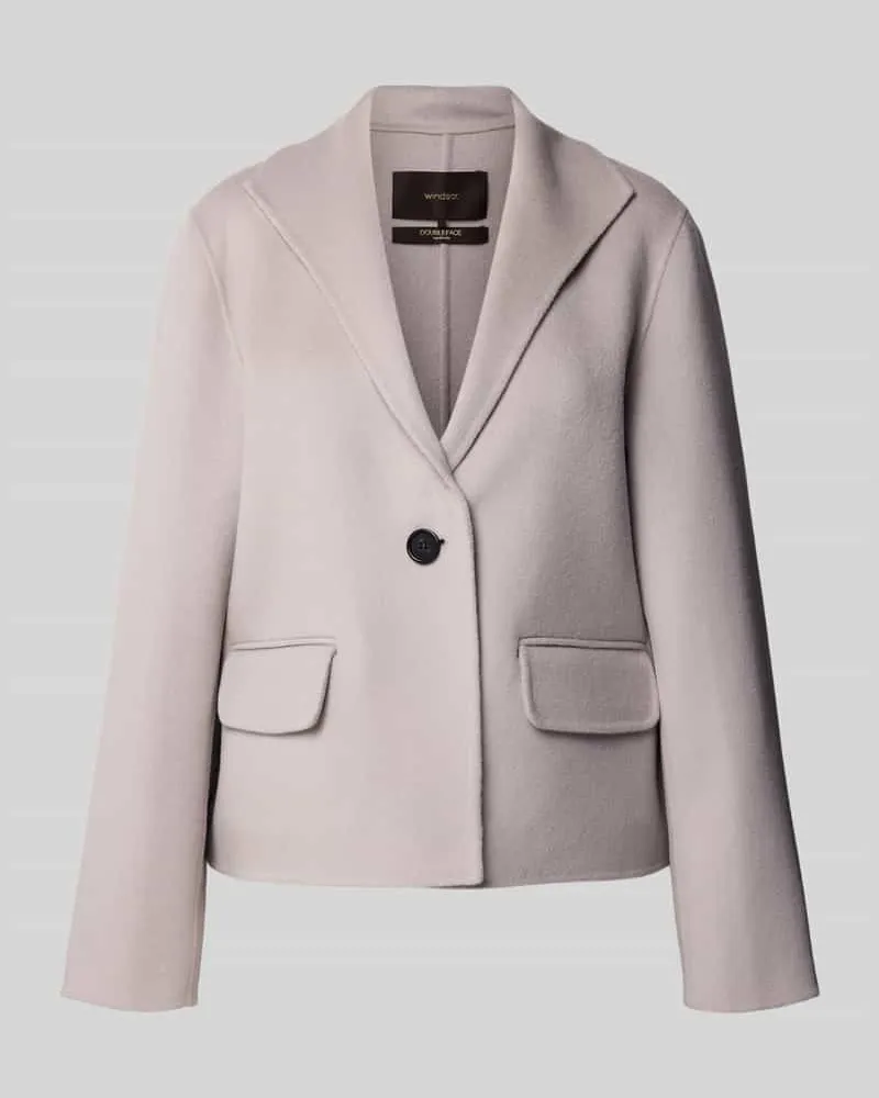 windsor. Wolljacke mit Reverskragen Stein