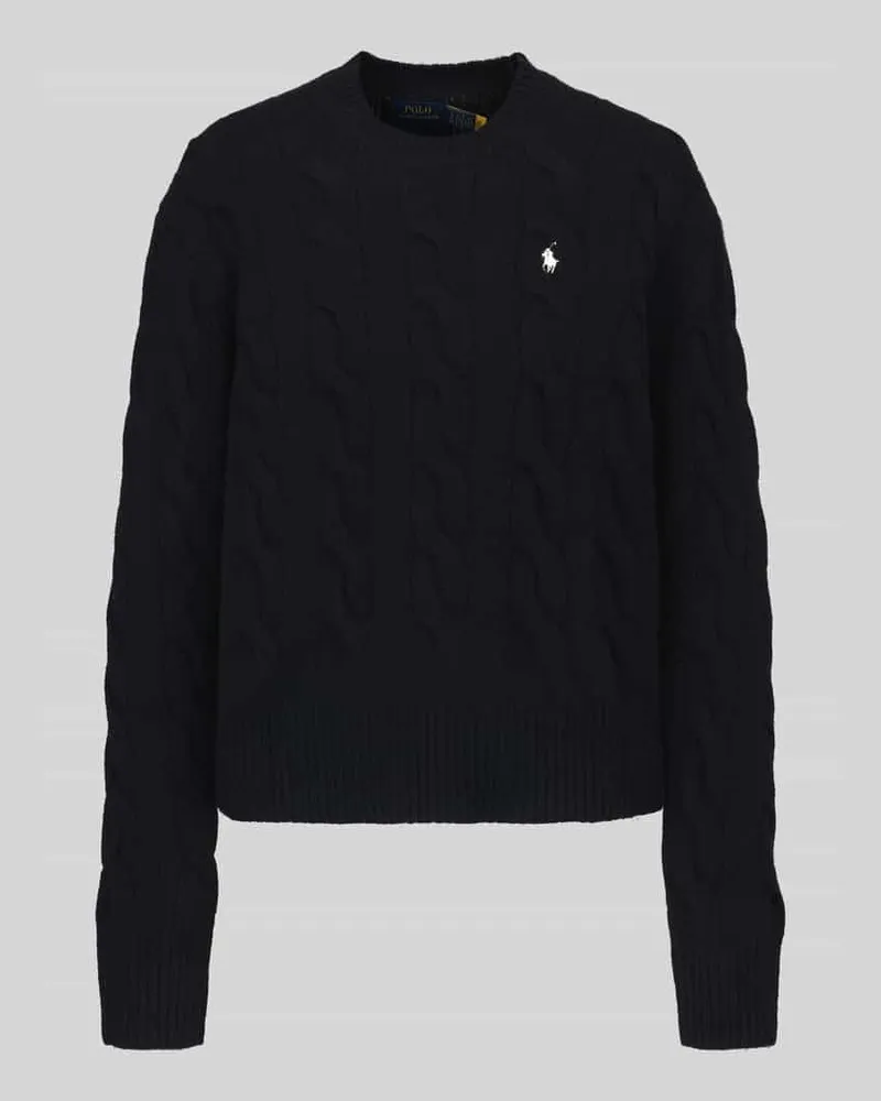 Ralph Lauren Kaschmirpullover mit Zopfmuster Black