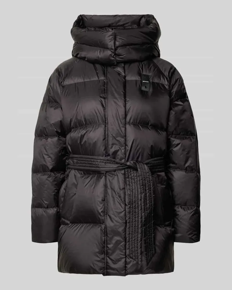 Blauer Regular Fit Steppjacke mit Gürtel Modell 'GRANGER Black