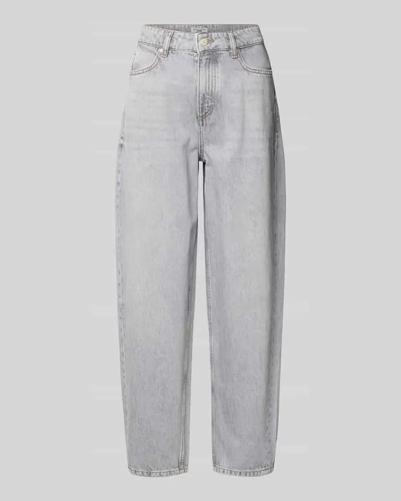 Marc O'Polo Barrel Leg Jeans aus reiner Baumwolle Modell 'STINE CROPPED Hellgrau