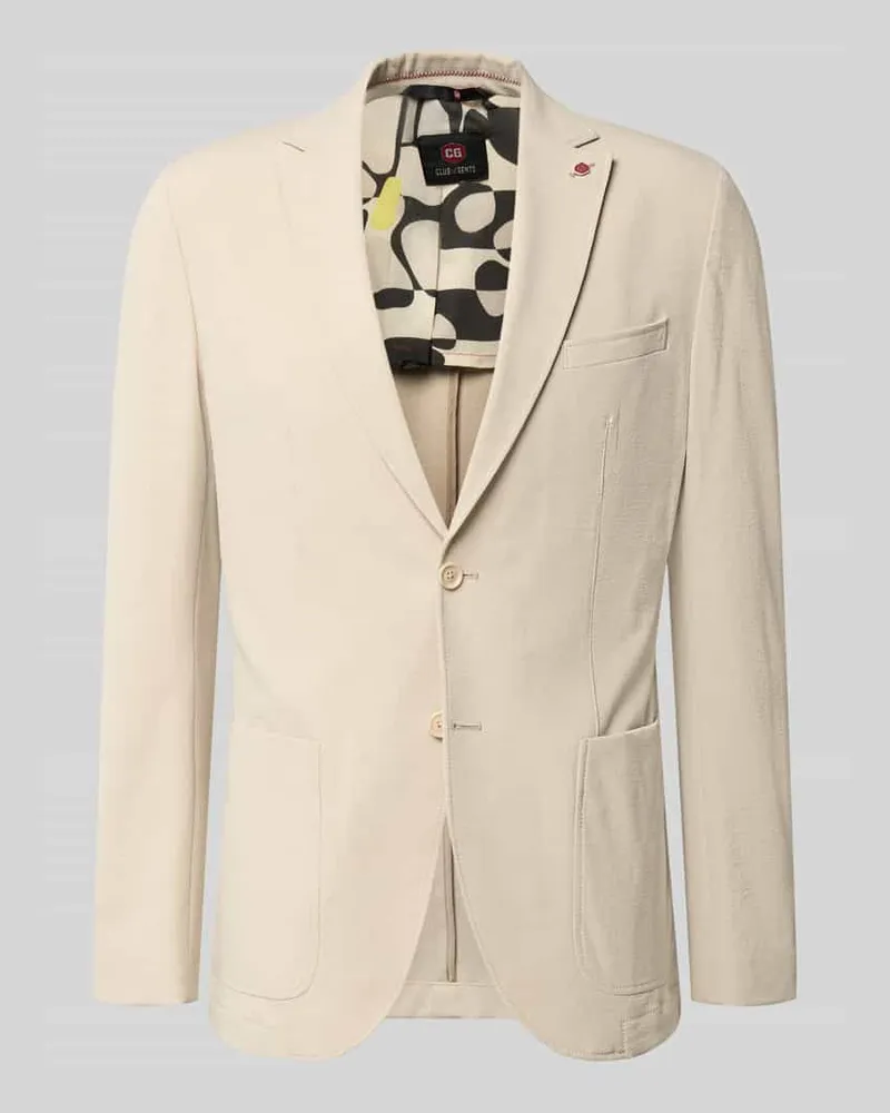 CG Sakko mit seitlichen Eingrifftaschen Modell 'Carter Beige