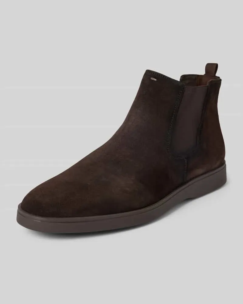 Lloyd Chelsea Boots aus Leder mit Zugschlaufe Modell 'NYMAD Dunkelbraun