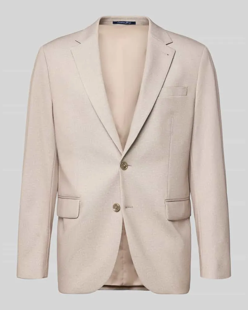Christian Berg 2-Knopf-Sakko mit Reverskragen Beige