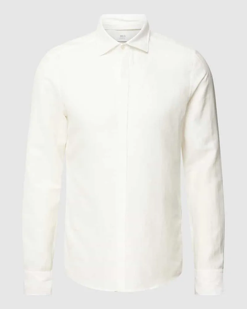 Eterna Regular Fit Premium Shirt  mit Premium Leinen-Anteil Modell 'Kent Beige