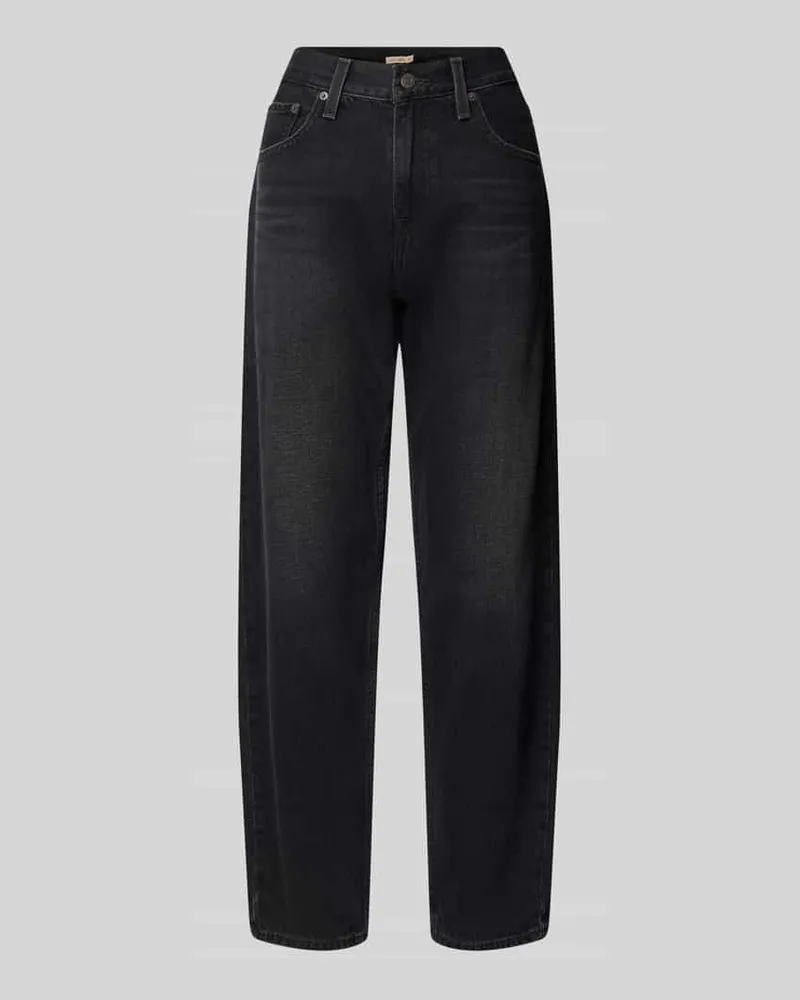 Levi's Straight Fit Jeans im Used Look Anthrazit
