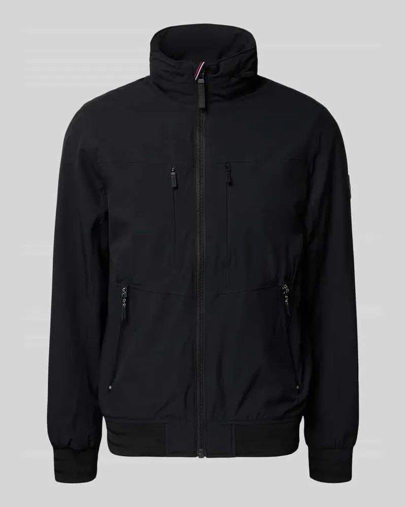 Tom Tailor Regular Fit Funktionsjacke mit Schalkragen Black