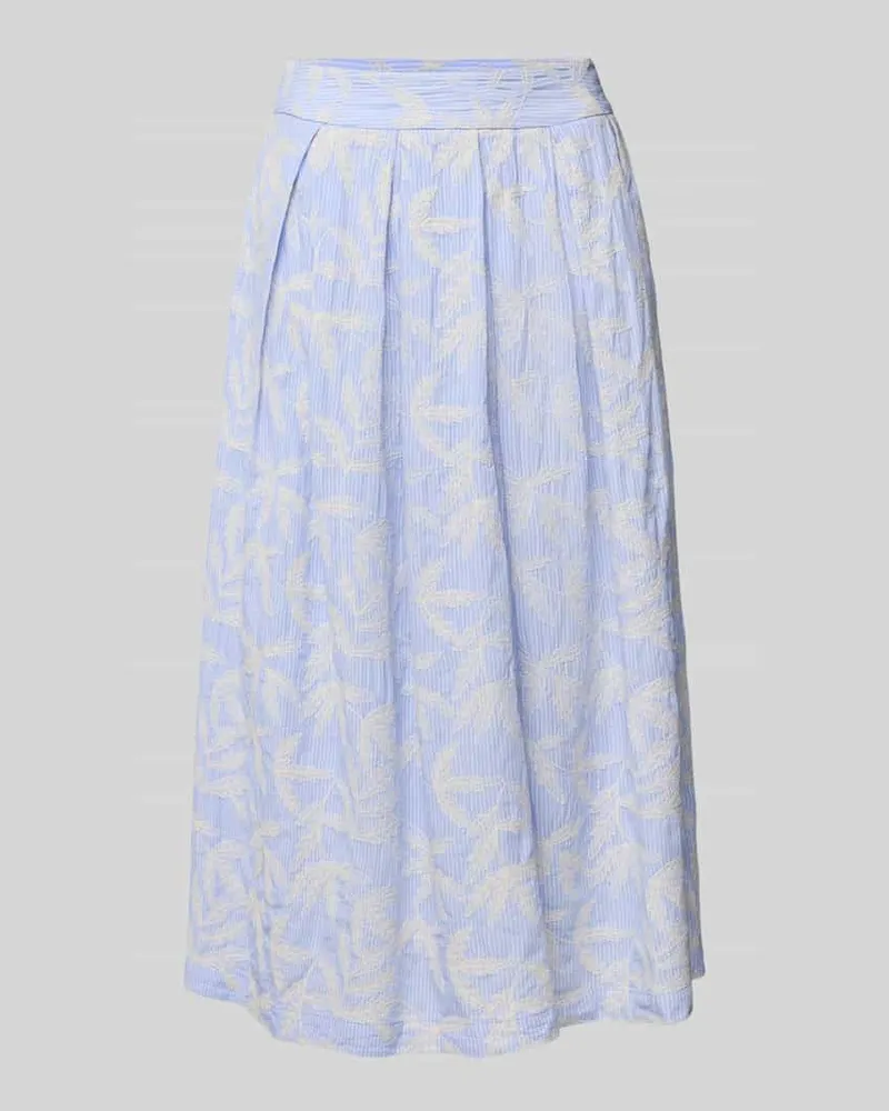 0039 Italy Midirock mit gelegten Falten Modell 'KYLIE Bleu