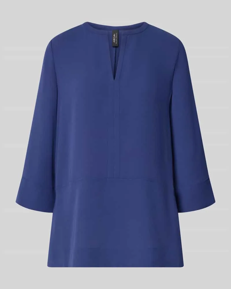 Marc Cain Regular Fit Bluse mit V-Ausschnitt und 3/4-Arm Royal