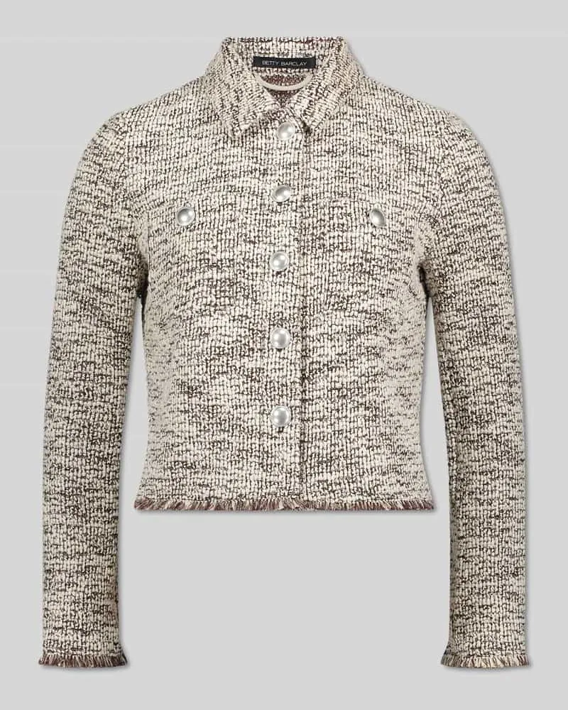 Betty Barclay Regular Fit Kurzblazer aus Baumwoll-Mix Beige