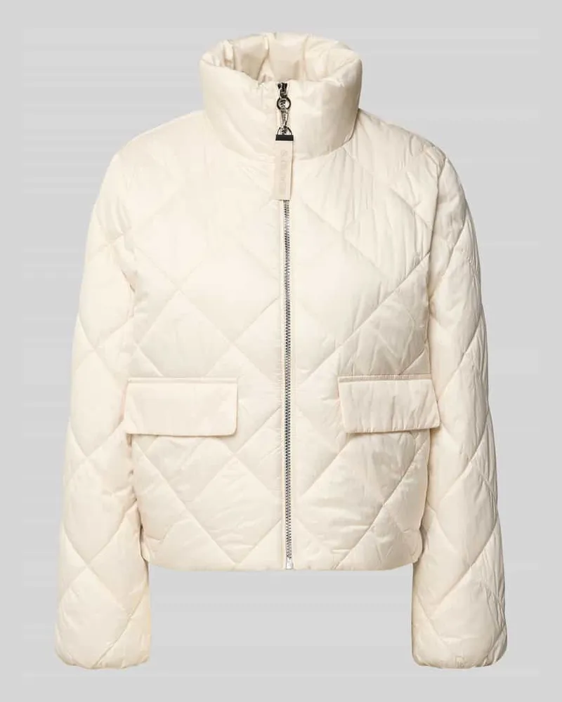 S.Oliver Regular Fit Steppjacke mit Stehkragen Beige