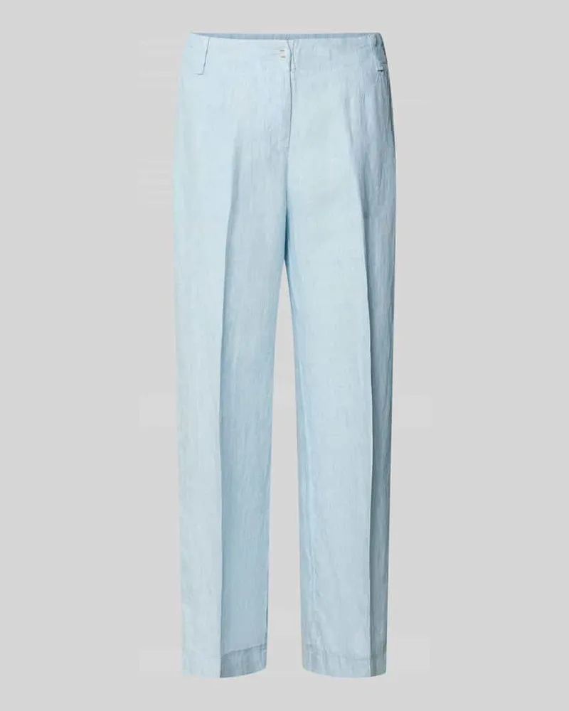 Brax Straight Fit Leinenhose mit elastischem Bund Bleu