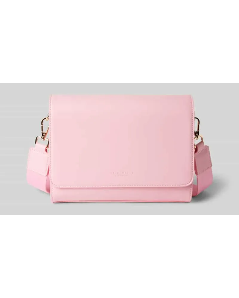 SEIDENFELT Handtasche mit Label-Prägung Modell 'TOLITA Pink