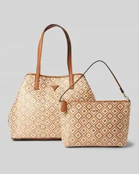 Guess Handtasche in Flecht-Optik Modell 'VIKKY II Beige