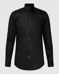 HUGO BOSS Slim Fit Business-Hemd mit Kentkragen Modell 'Hank Kent Black