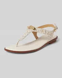 Michael Kors Sandale mit Label-Applikation Modell 'PLATE THONG Offwhite