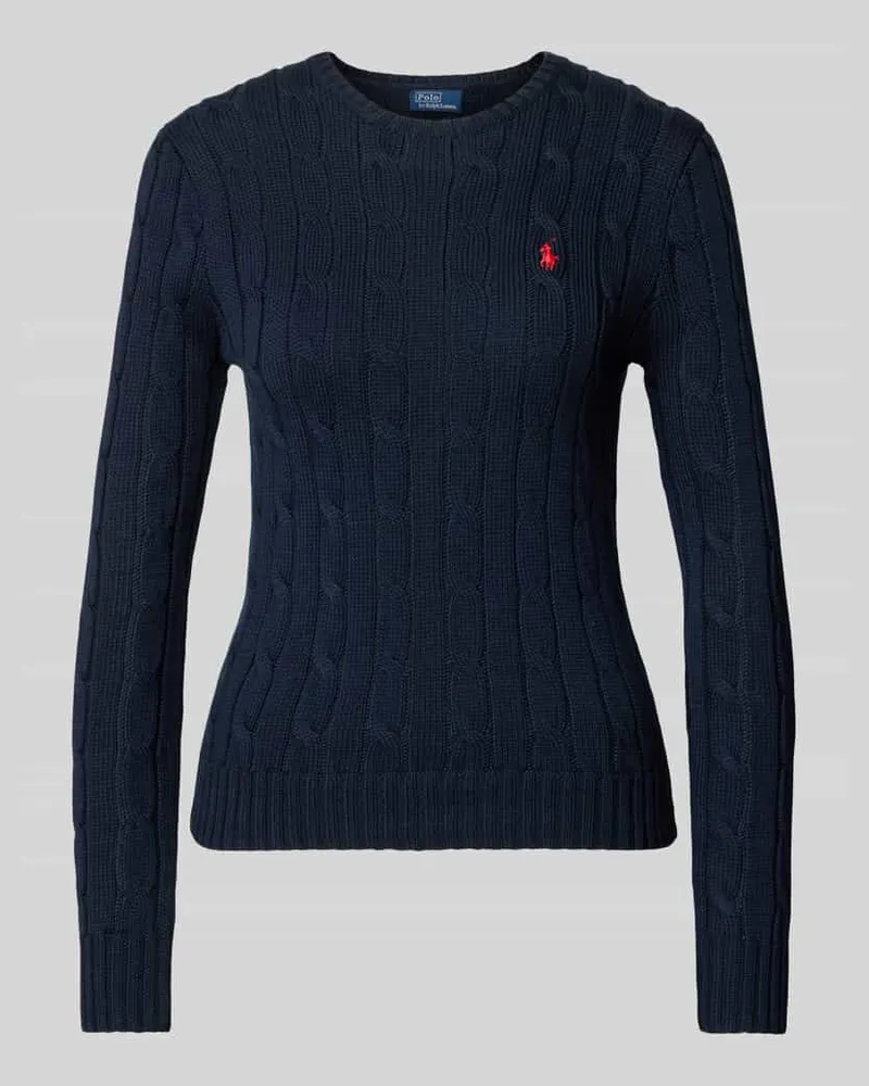 Ralph Lauren Slim Fit Pullover aus reiner Baumwolle Marine