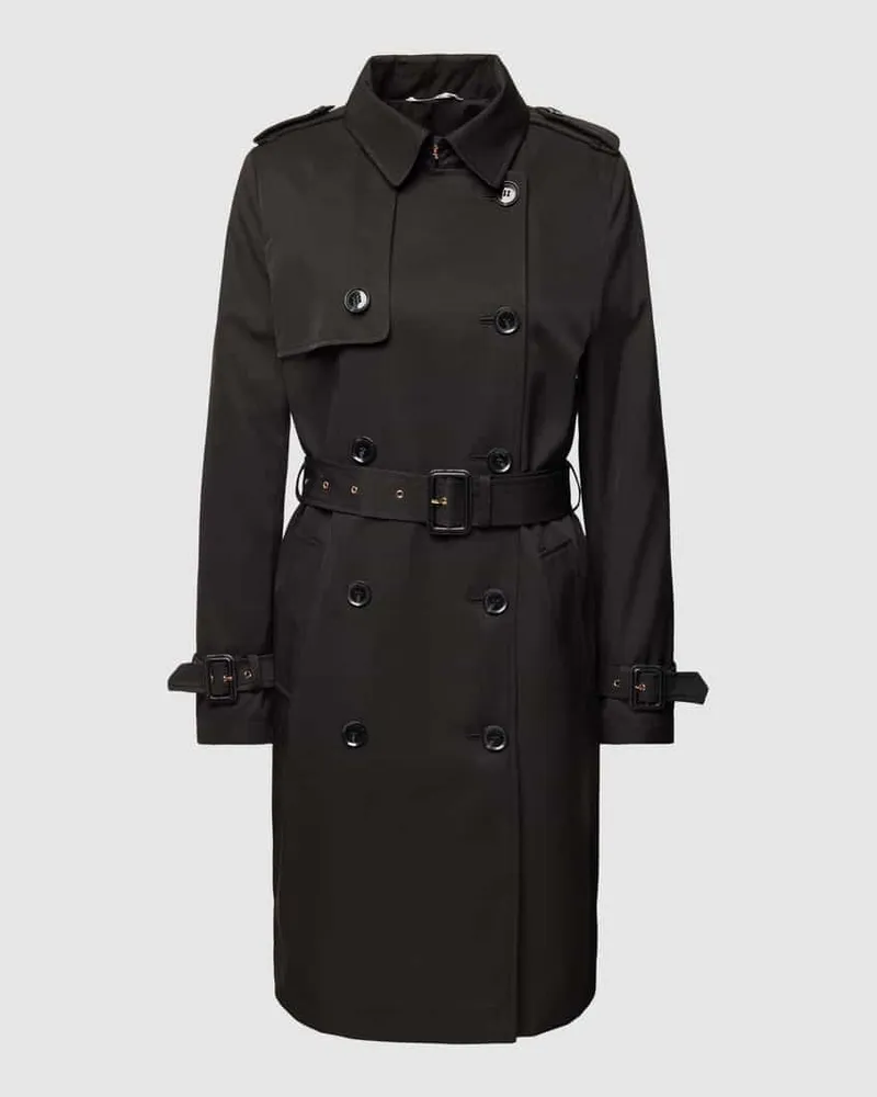 Christian Berg Trenchcoat mit Taillengürtel Black