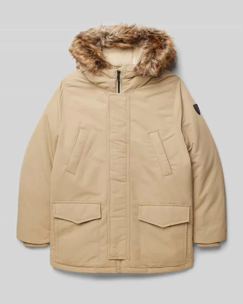 Ralph Lauren Regular Fit Parka mit Pattentaschen Beige