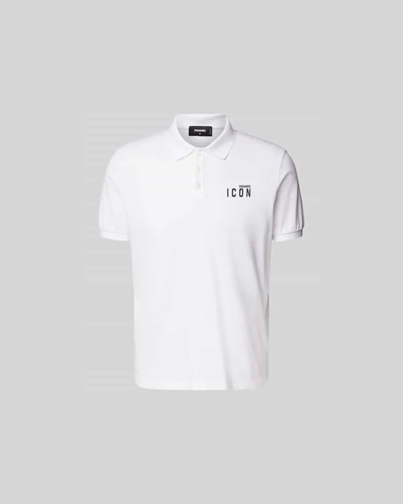 Dsquared2 Poloshirt mit Label-Print Weiss