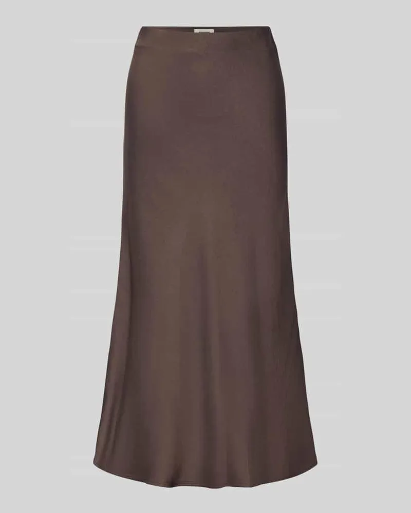 Drykorn Midirock aus Satin Modell 'URA Taupe