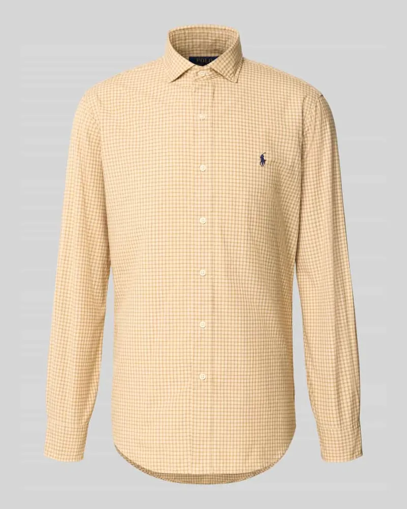 Ralph Lauren Custom Fit Freizeithemd aus reiner Baumwolle Camel