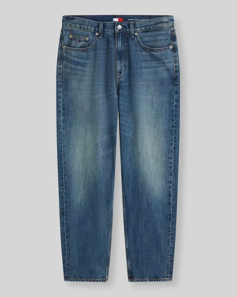 Tommy Hilfiger Tapered Fit Jeans aus Baumwoll-Lyocell-Mix Modell 'SONNY Dunkelblau