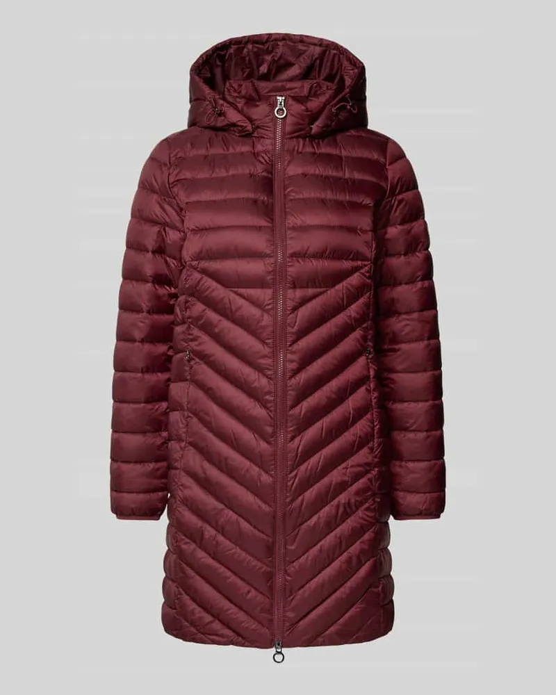 S.Oliver Shaped Fit Steppmantel mit Kapuze Bordeaux