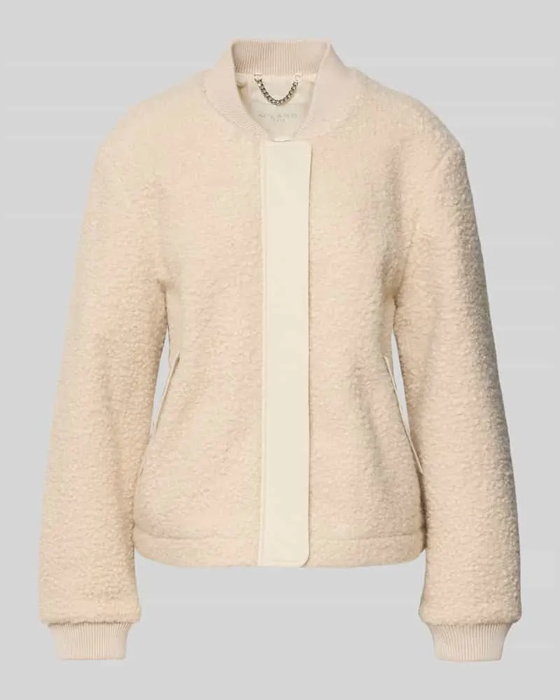 Milano Italy Jacke mit verdecktem Reißverschluss Offwhite