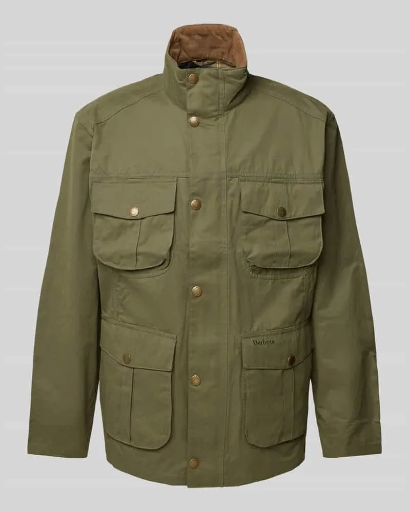 Barbour Jacke mit Pattentaschen Modell 'SANDERLI Oliv