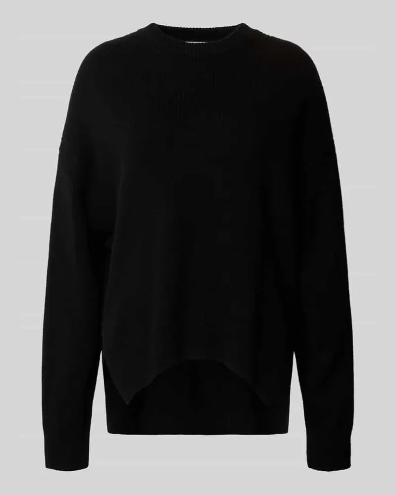 Drykorn Oversized Strickpullover mit gerippten Abschlüssen Black