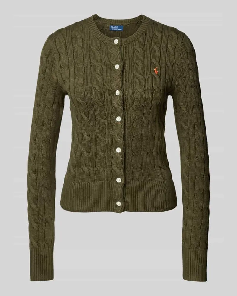 Ralph Lauren Strickjacke mit Knopfleiste Oliv