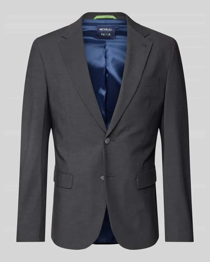 McNeal Slim Fit 2-Knopf-Sakko mit Pattentaschen Anthrazit