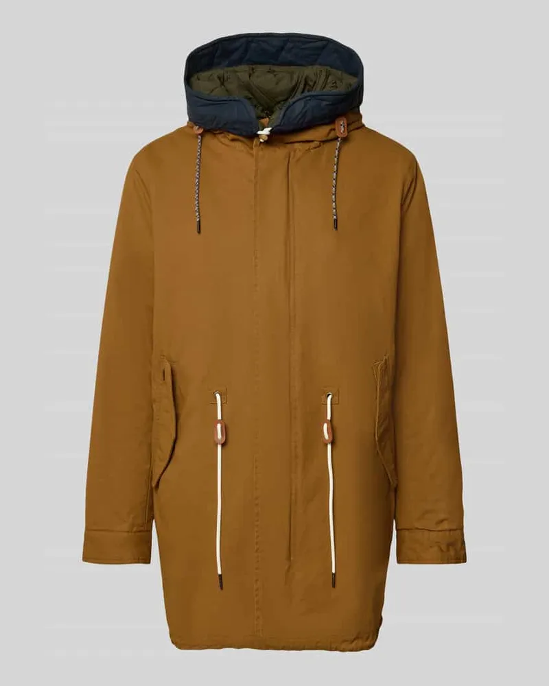 Scotch&Soda Regular Fit Mantel aus reiner Baumwolle Modell 'FISHTAIL Cognac
