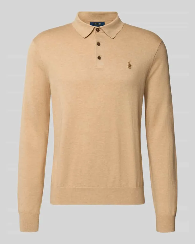 Ralph Lauren Strickpullover mit Polokragen Camel