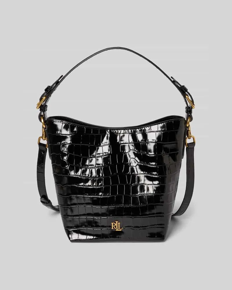 Ralph Lauren Handtasche aus Rindsleder mit Label-Detail Black
