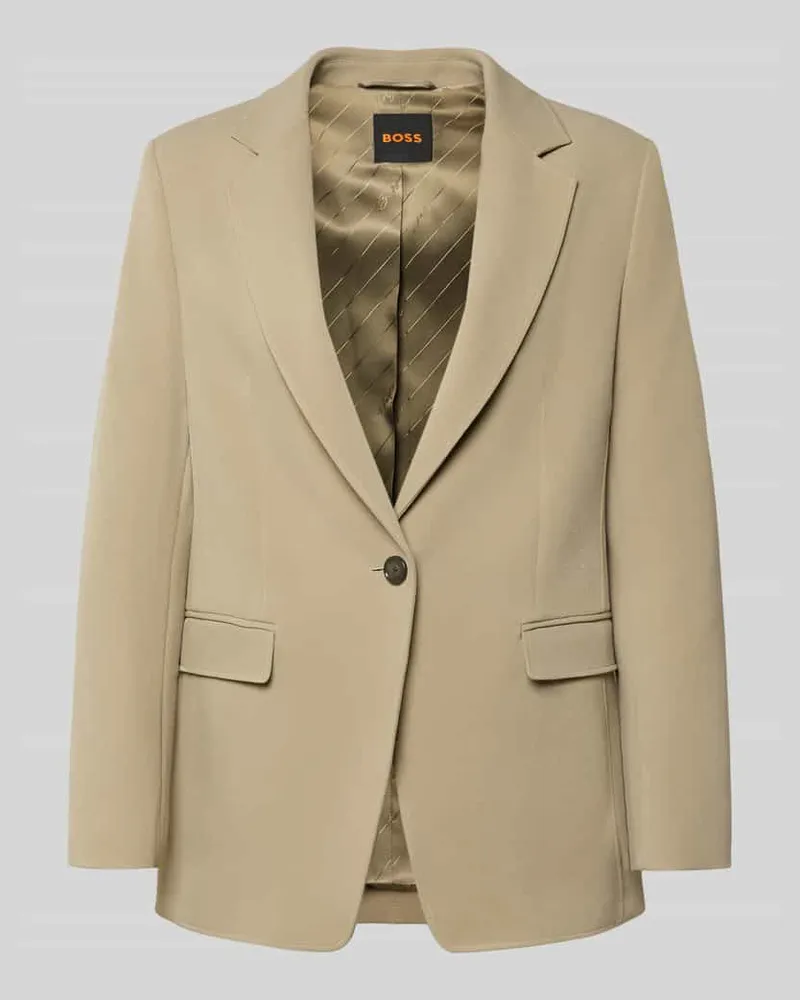 HUGO BOSS Regular Fit Longblazer mit Pattentaschen Modell 'C_Jabla3 Schilf